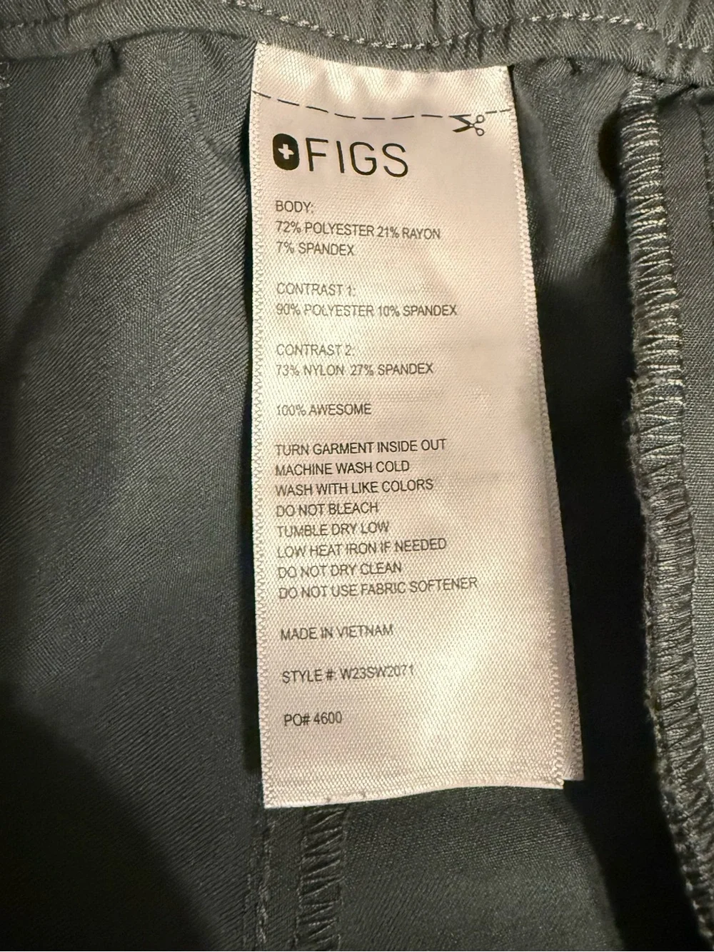 FIGS Winton High Waisted Cargo Jogger Scrub Pants Classic in Bonsai Sz XL Women